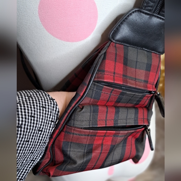 Villager • Grunge Steampunk 90s Y2k 00s Plaid Goth Multiway Dope Bag Backpack - Picture 5 of 16